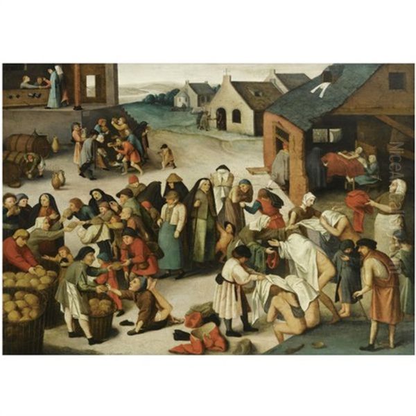 The Seven Acts Of Mercy Oil Painting by Pieter Brueghel the Younger