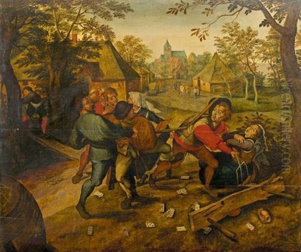 La Rixe Oil Painting by Pieter Brueghel the Younger