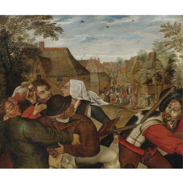 The Peasants Brawl Oil Painting by Pieter Brueghel the Younger