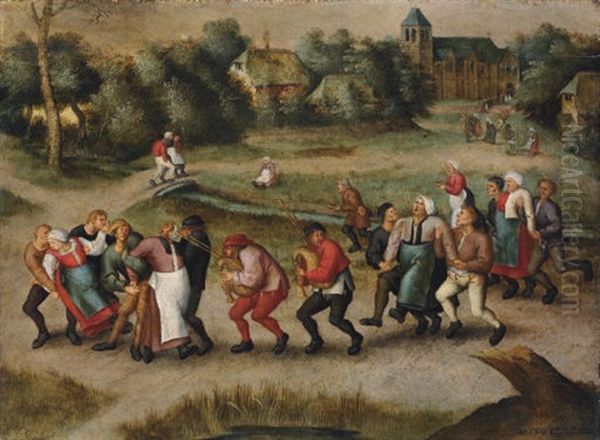 The Saint John's Dancers In Molenbeeck Oil Painting by Pieter Brueghel the Younger