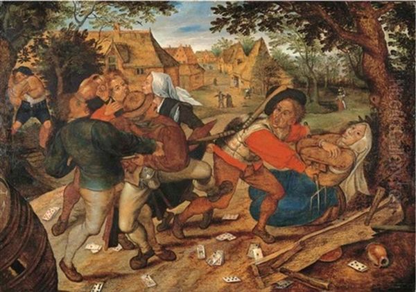 The Peasants' Brawl Oil Painting by Pieter Brueghel the Younger