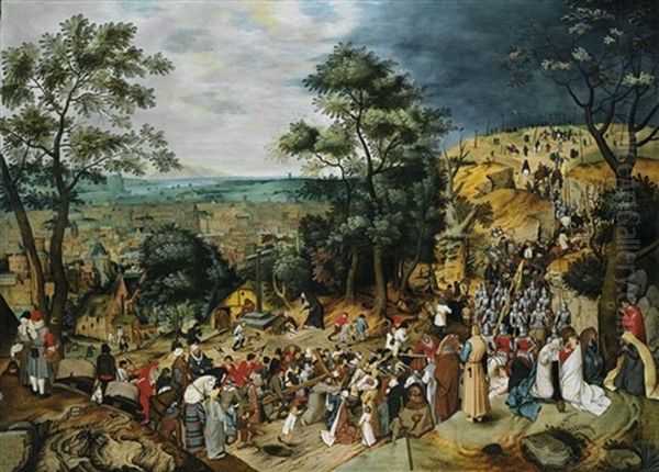 The Procession To Calvary Oil Painting by Pieter Brueghel the Younger