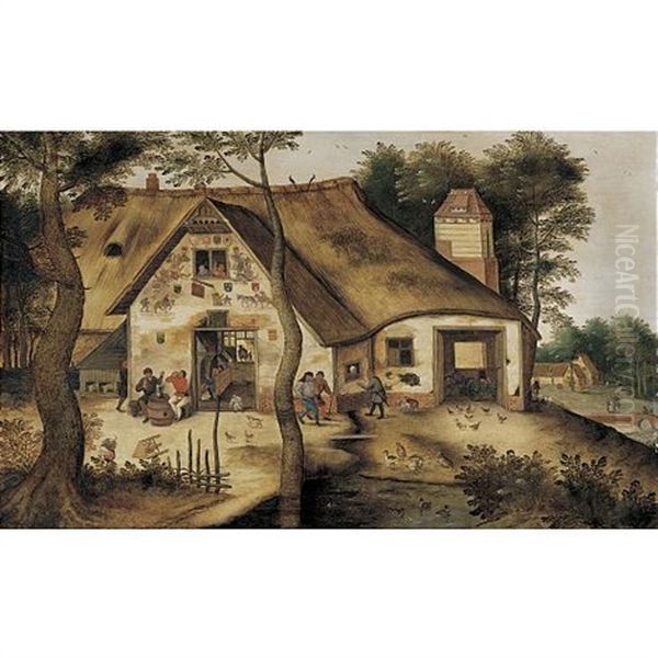 L'auberge St. Michel Oil Painting by Pieter Brueghel the Younger