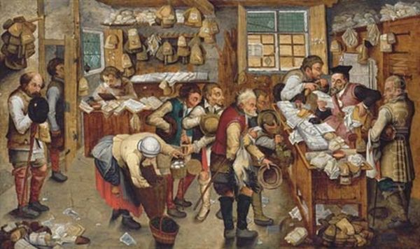 The Payment Of The Tithes Oil Painting by Pieter Brueghel the Younger