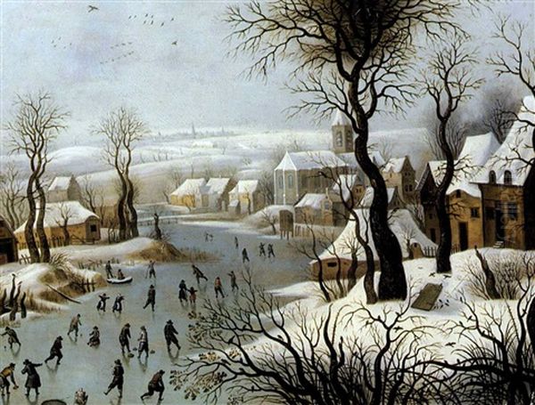 La Trappe Aux Oiseux Oil Painting by Pieter Brueghel the Younger