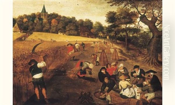 La Moisson Oil Painting by Pieter Brueghel the Younger