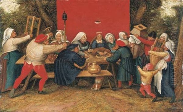 Presents Being Given To The Bride Oil Painting by Pieter Brueghel the Younger