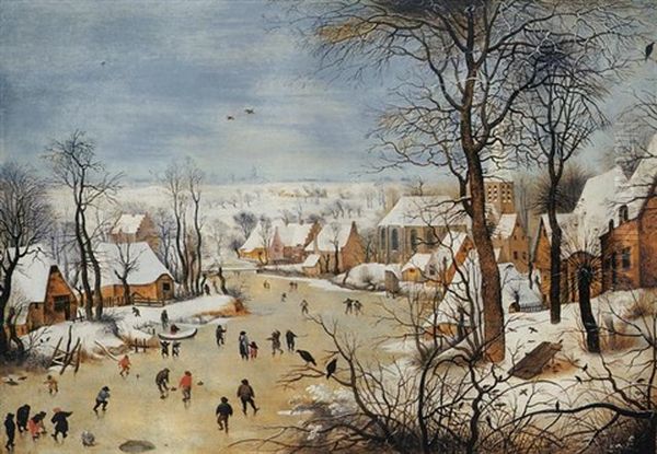 The Birdtrap Oil Painting by Pieter Brueghel the Younger