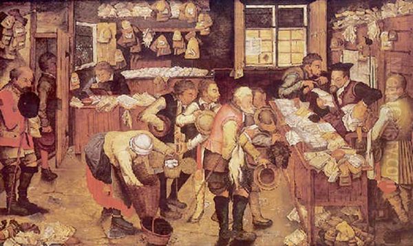 Le Paiement De La Dime Oil Painting by Pieter Brueghel the Younger