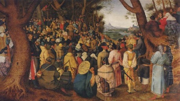 Die Predigt Des Johannes Oil Painting by Pieter Brueghel the Younger