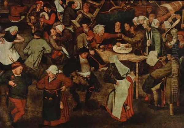 Bryllupsdans I Interior Oil Painting by Pieter Brueghel the Younger