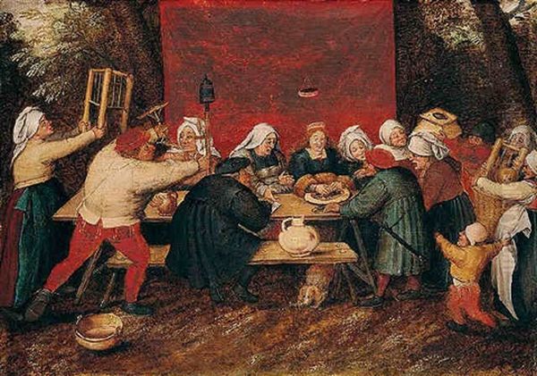 The Wedding Feast Oil Painting by Pieter Brueghel the Younger