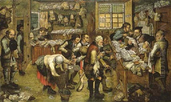 The Tax Collector's Office Oil Painting by Pieter Brueghel the Younger