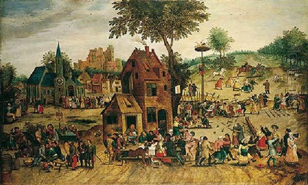 A Village Kermesse Oil Painting by Pieter Brueghel the Younger