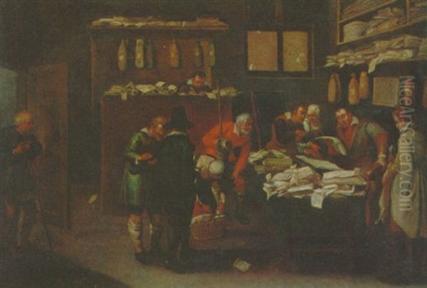 Rent Day Oil Painting by Pieter Brueghel the Younger