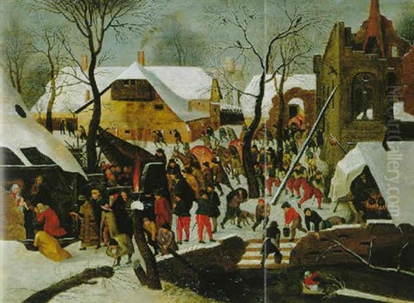 Die Anbetung Der Konige Oil Painting by Pieter Brueghel the Younger