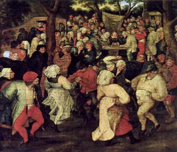 Hochzeitstanz Im Freien Oil Painting by Pieter Brueghel the Younger