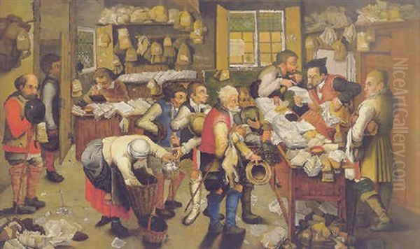 The Payment Of The Tithes Oil Painting by Pieter Brueghel the Younger