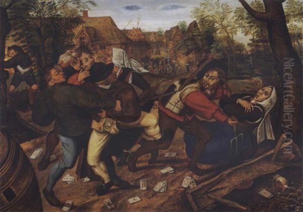 Peasant Brawl Oil Painting by Pieter Brueghel the Younger