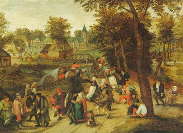 The Return From The Kermesse Oil Painting by Pieter Brueghel the Younger