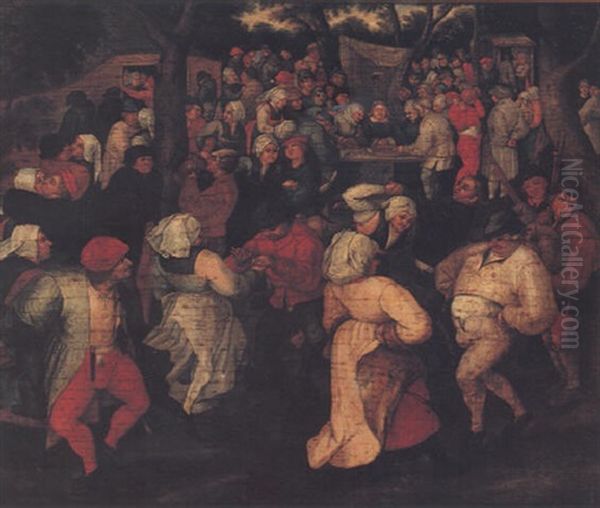 The Peasant Wedding Dance Oil Painting by Pieter Brueghel the Younger