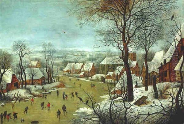 The Birdtrap Oil Painting by Pieter Brueghel the Younger