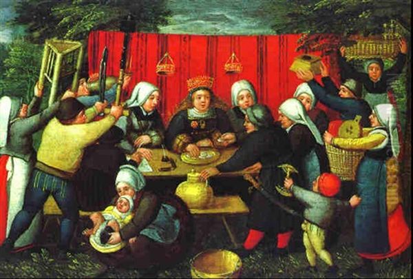 Bauernhochzeit Oil Painting by Pieter Brueghel the Younger