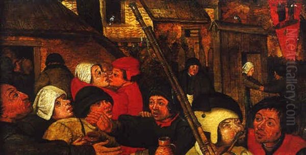 Le Joueur De Cornemuse Oil Painting by Pieter Brueghel the Younger