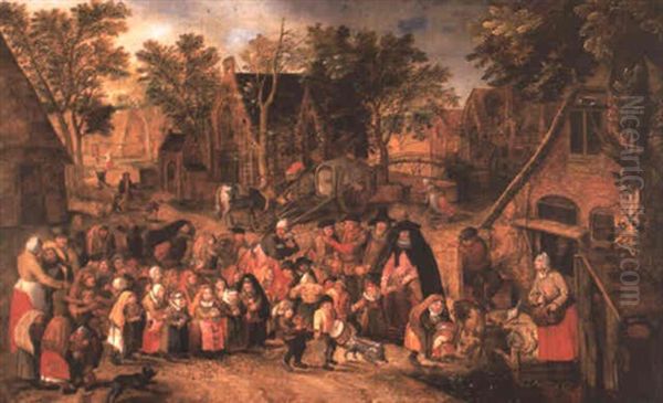 'pinksteren Bruiloft', Or The Child Marriage Oil Painting by Pieter Brueghel the Younger