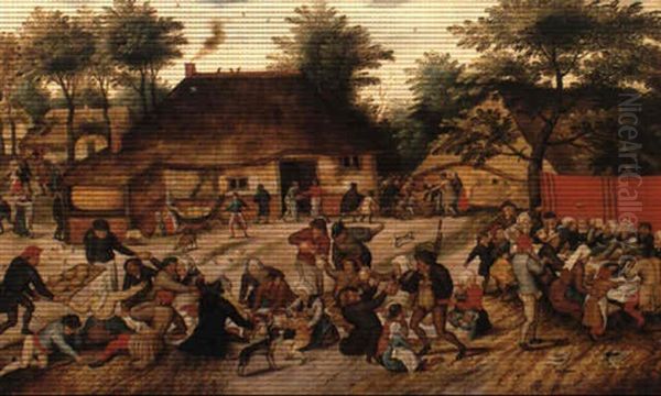 A Wedding Feast Oil Painting by Pieter Brueghel the Younger