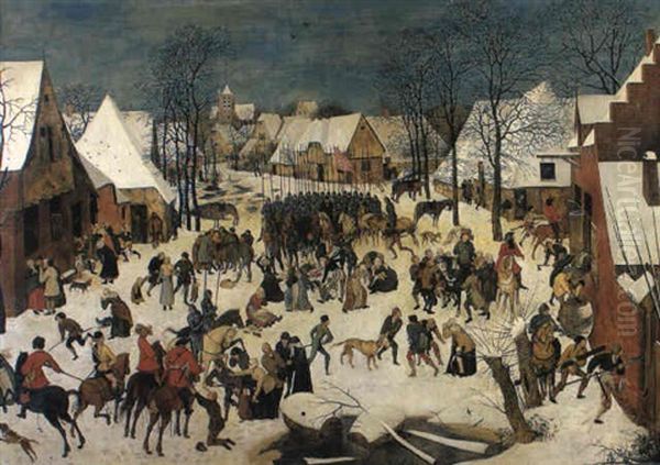 Le Massacre Des Innocents Oil Painting by Pieter Brueghel the Younger