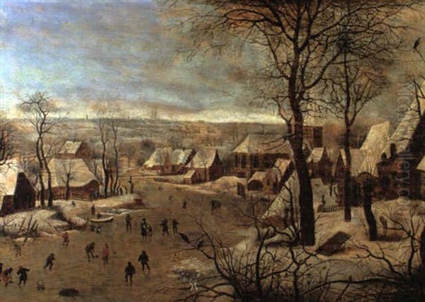 The Bird Trap, The Rest On The Flight Into Egypt Oil Painting by Pieter Brueghel the Younger