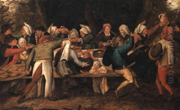 Wedding Feast Oil Painting by Pieter Brueghel the Younger