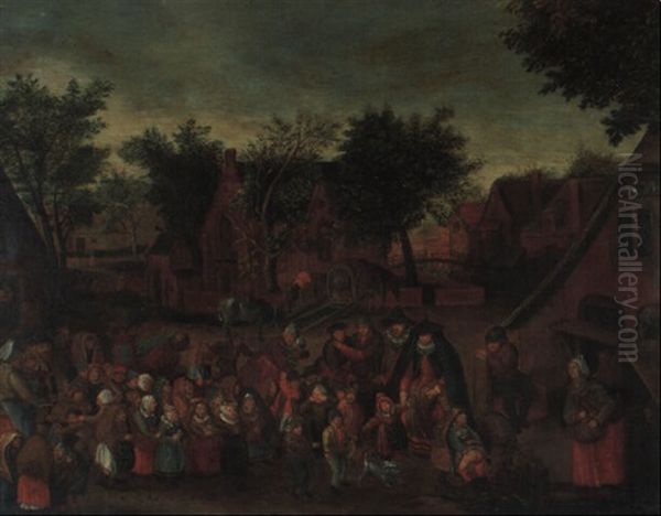 Kinderhochzeit Oil Painting by Pieter Brueghel the Younger