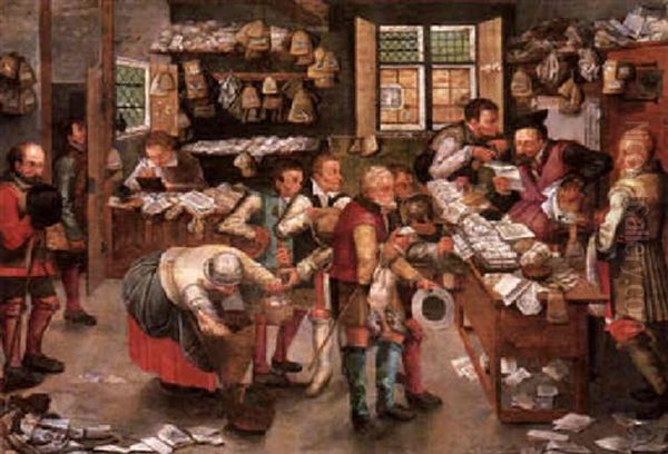 The Tax Collector Oil Painting by Pieter Brueghel the Younger