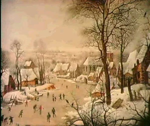 Paysage Avec La Trappe Aux Oiseaux Oil Painting by Pieter Brueghel the Younger