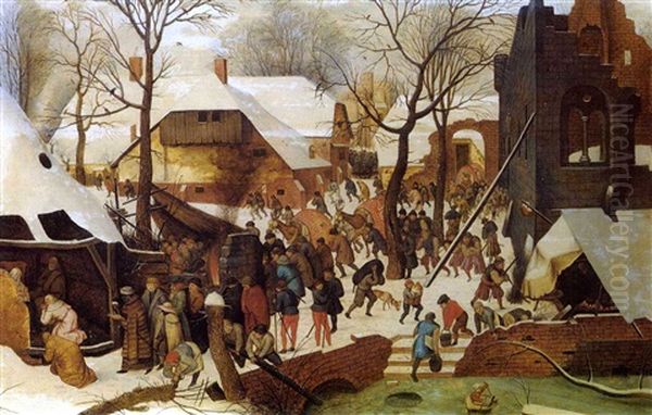 A Winter Landscape With The Adoration Of The Magi Oil Painting by Pieter Brueghel the Younger