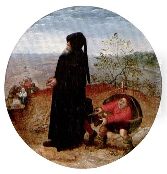 The Misanthrope Oil Painting by Pieter Brueghel the Younger