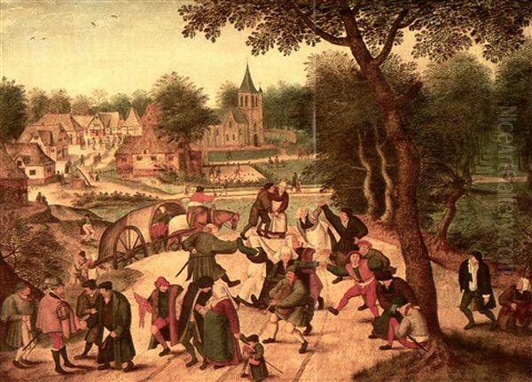 A Village Kermesse Oil Painting by Pieter Brueghel the Younger