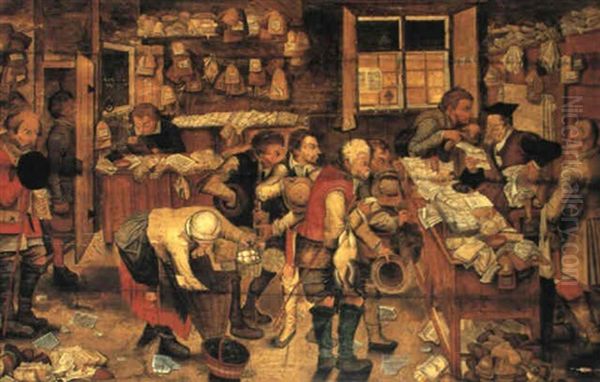 Rent Day Oil Painting by Pieter Brueghel the Younger