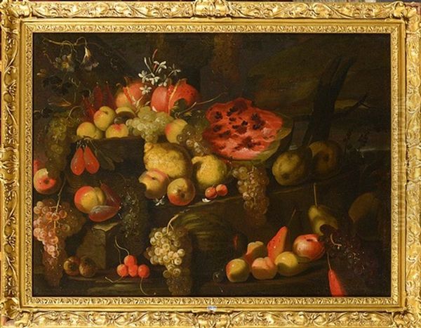 Nature Morte Aux Fruits Oil Painting by Abraham Brueghel