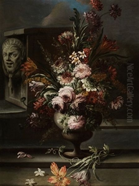 Jarron Con Flores Oil Painting by Abraham Brueghel