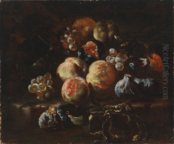 Fruchtestillleben Oil Painting by Abraham Brueghel