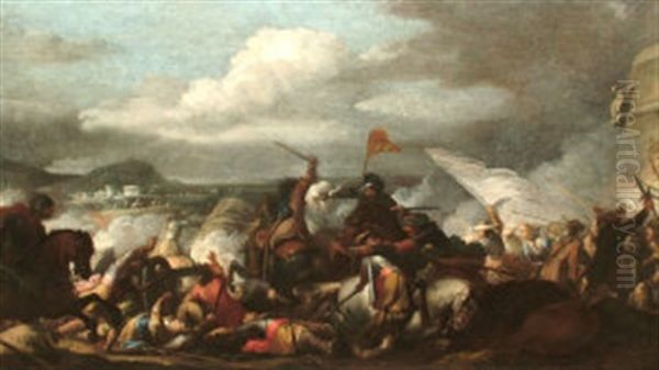 Battle Scene by Abraham Brueghel