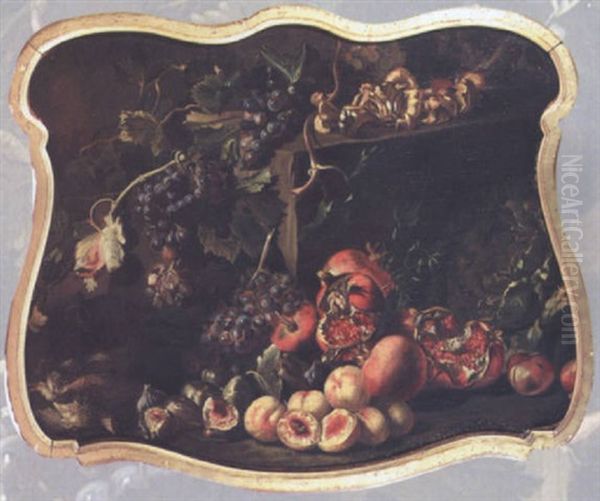 Assemblage De Fruits Sur Un Entablement Oil Painting by Abraham Brueghel