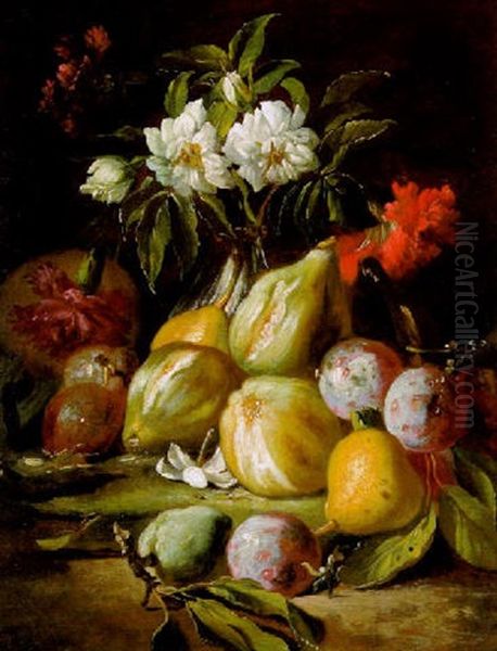 Stilleben Von Blumen Und Fruchten Oil Painting by Abraham Brueghel