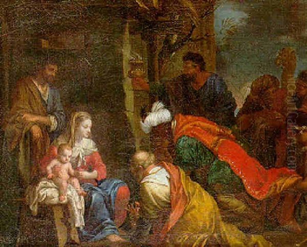 The Adoration Of The Magi Oil Painting by Abraham Brueghel