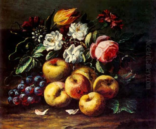 Blumen Und Fruechtestilleben Oil Painting by Abraham Brueghel