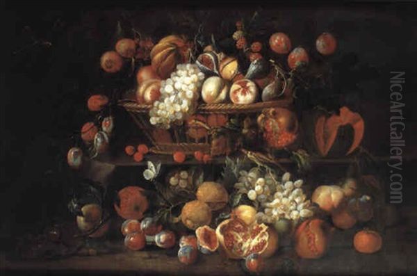 Nature Morte De Fruits Oil Painting by Abraham Brueghel