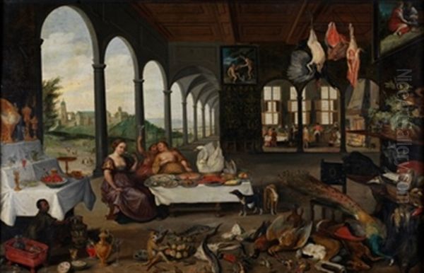 El Gusto Oil Painting by Jan Peeter Brueghel